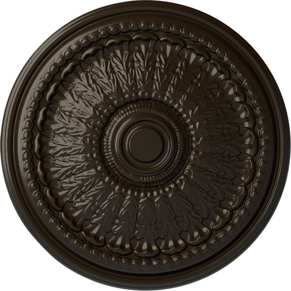 Ekena Millwork Brunswick Ceiling Medallion (Fits Canopies up to 4 1/2"), Hand-Painted Stone Hearth, 27"OD x 2 1/2"P CM27BRSHF - main